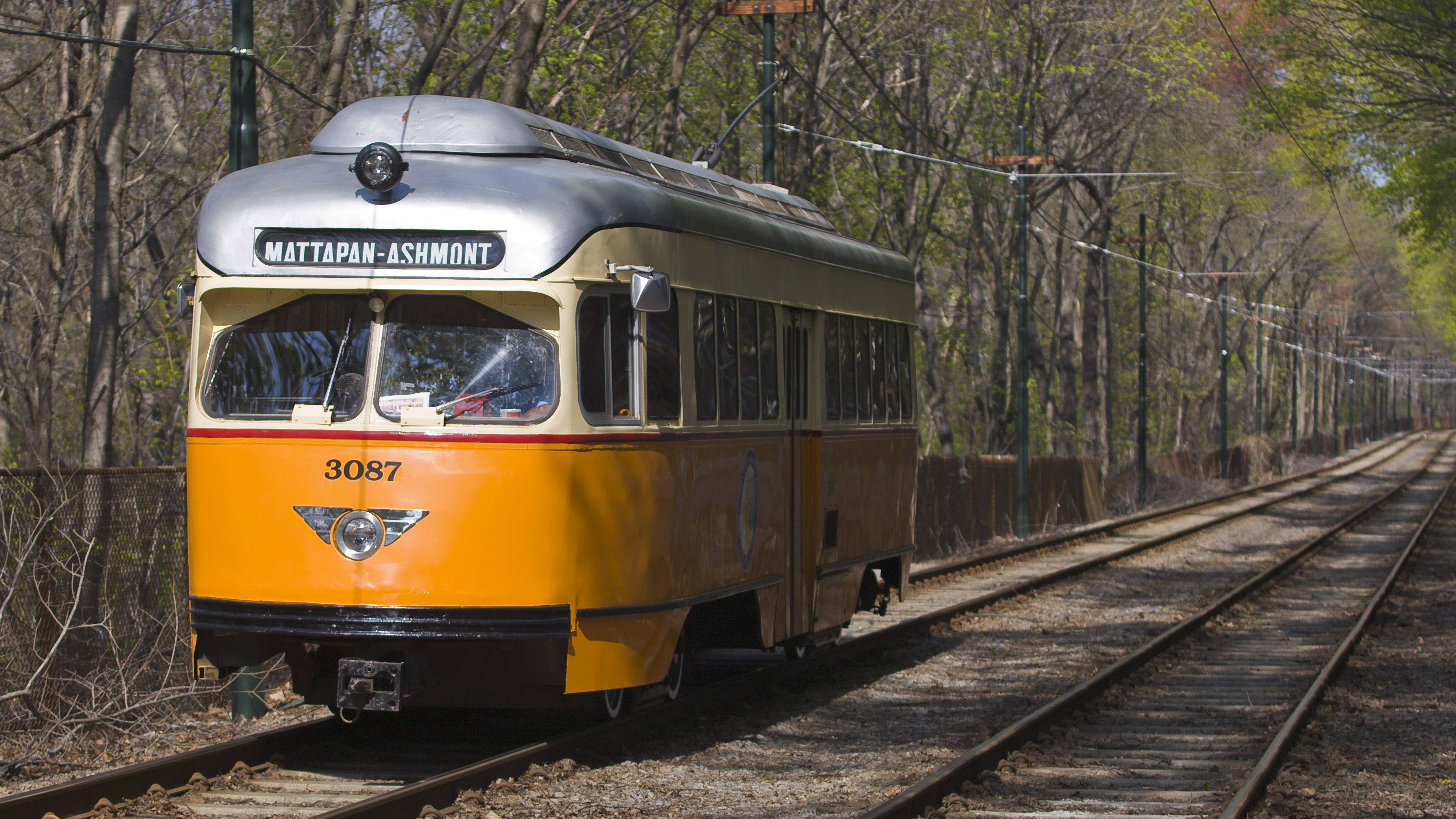 PCC streetcar on Mattapan-Ashmont Line